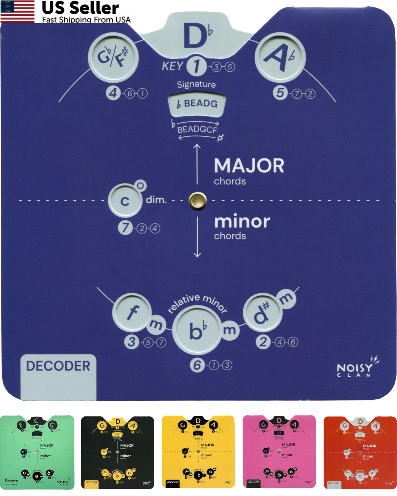 Card Circle of Fifths Melody Tool for Musicians | All-in-One Music Blueprint