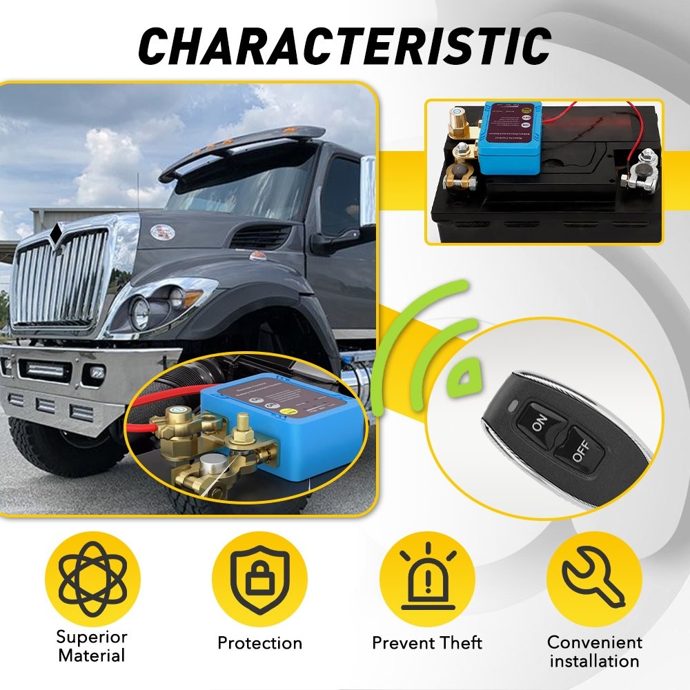 12V 240A Remote Battery Disconnect Switch Battery Kill Switch For Car RV ATV EPU