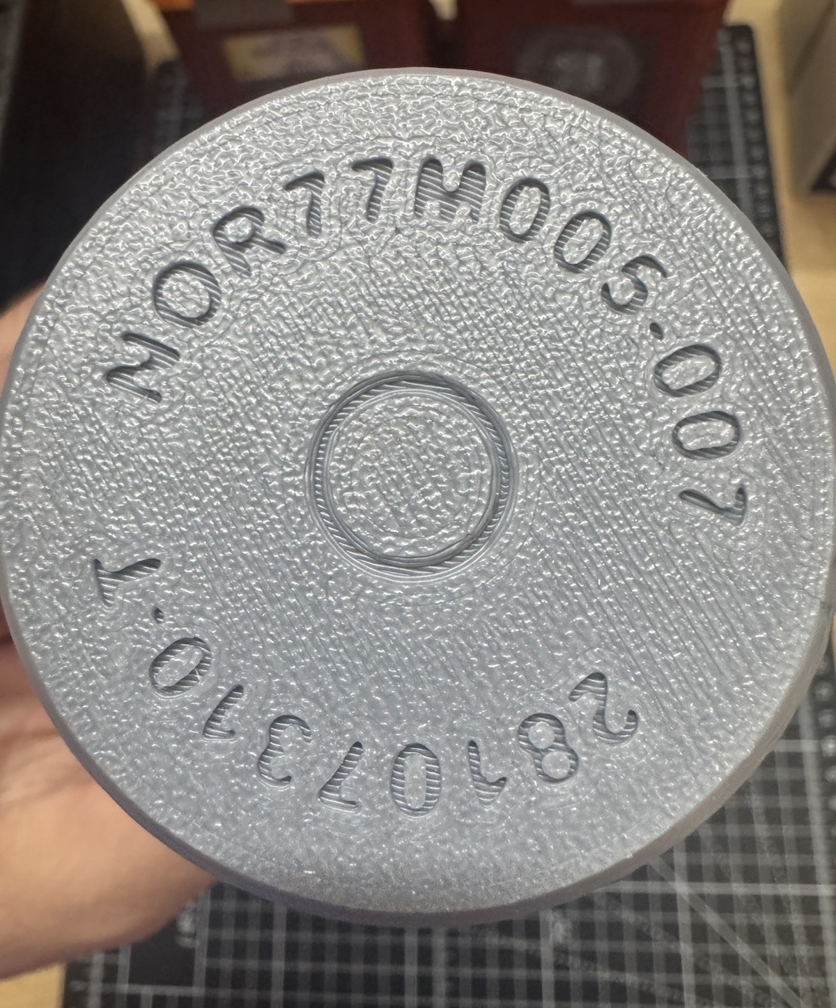3D Printed 1oz silver/copper Model Gray/Red/Black Plastic MPN NOR77MM005.007