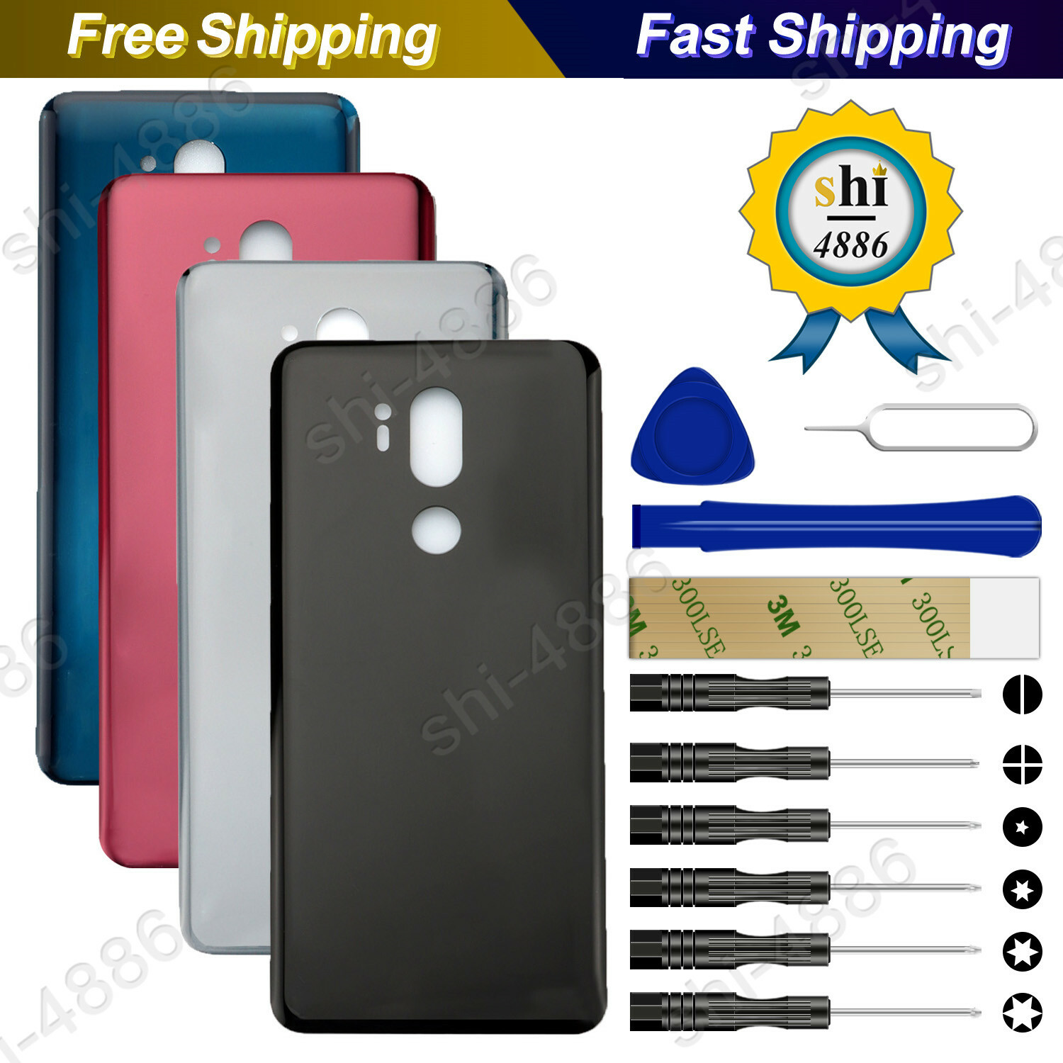 For LG G7 ThinQ G710 Back Battery Glass Cover Rear Housing Door Case US +TOOL