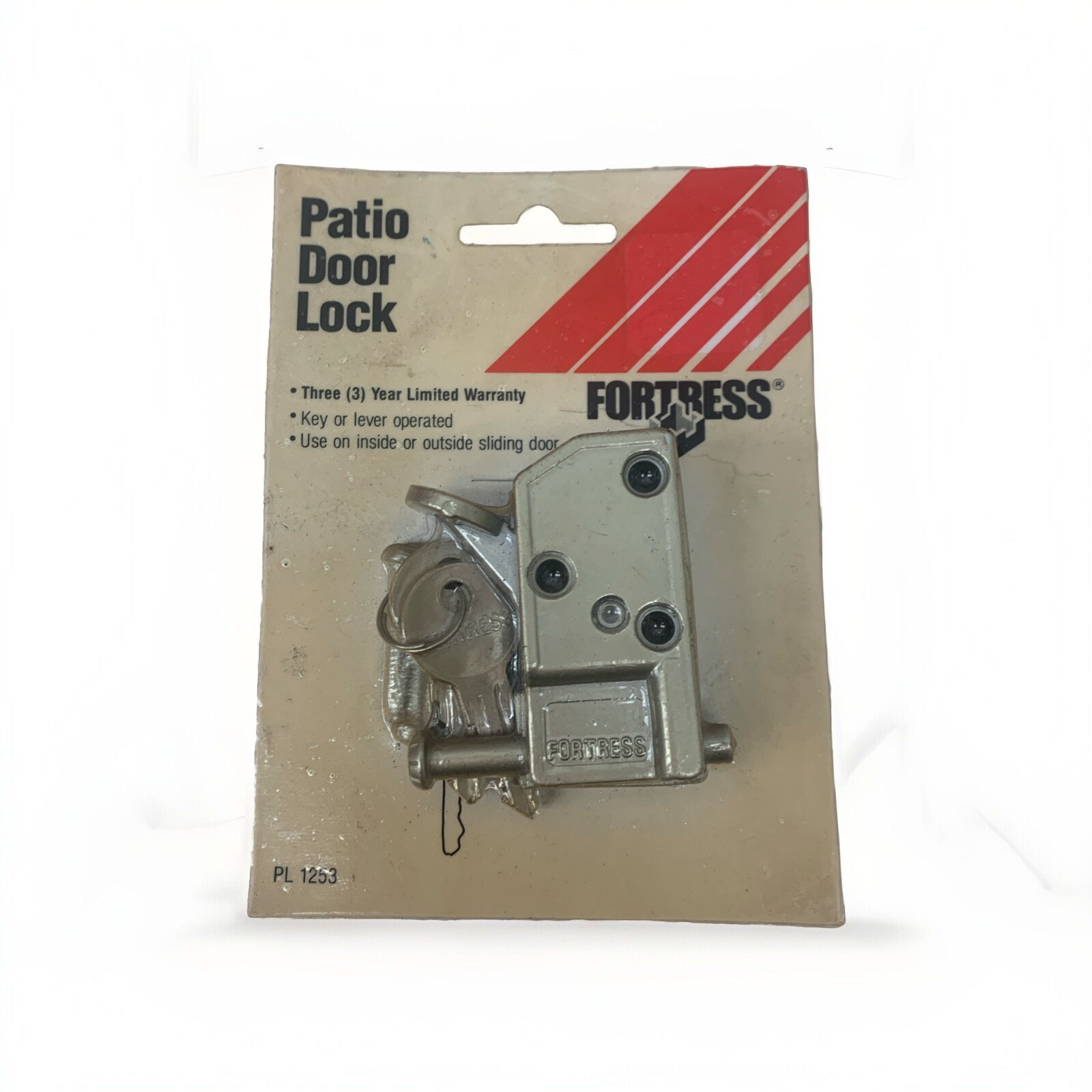 NEW Fortress Patio Door Key Lock PL 1253 2 Keys NOS FACTORY SEALED