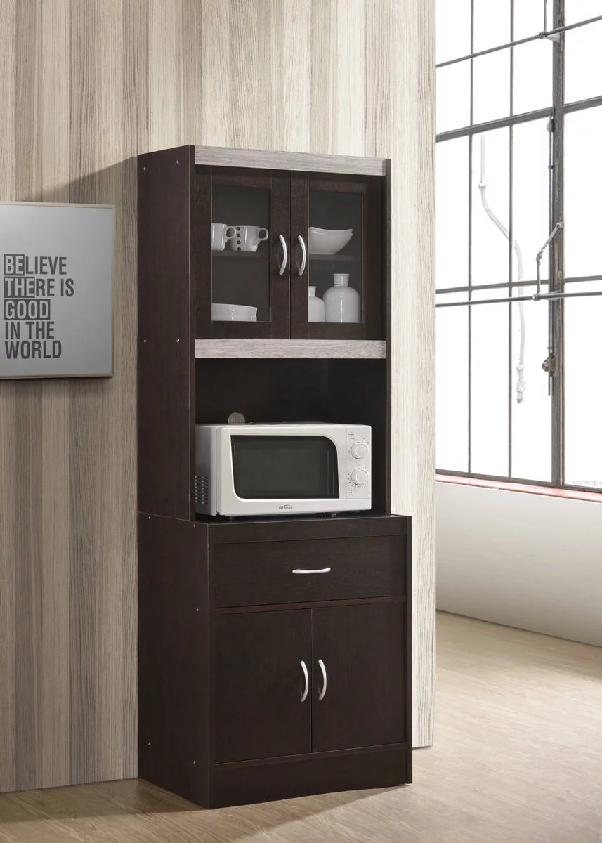 KITCHEN MICROWAVE CABINET Kitchen Storage | Multiple Wooden Finishes