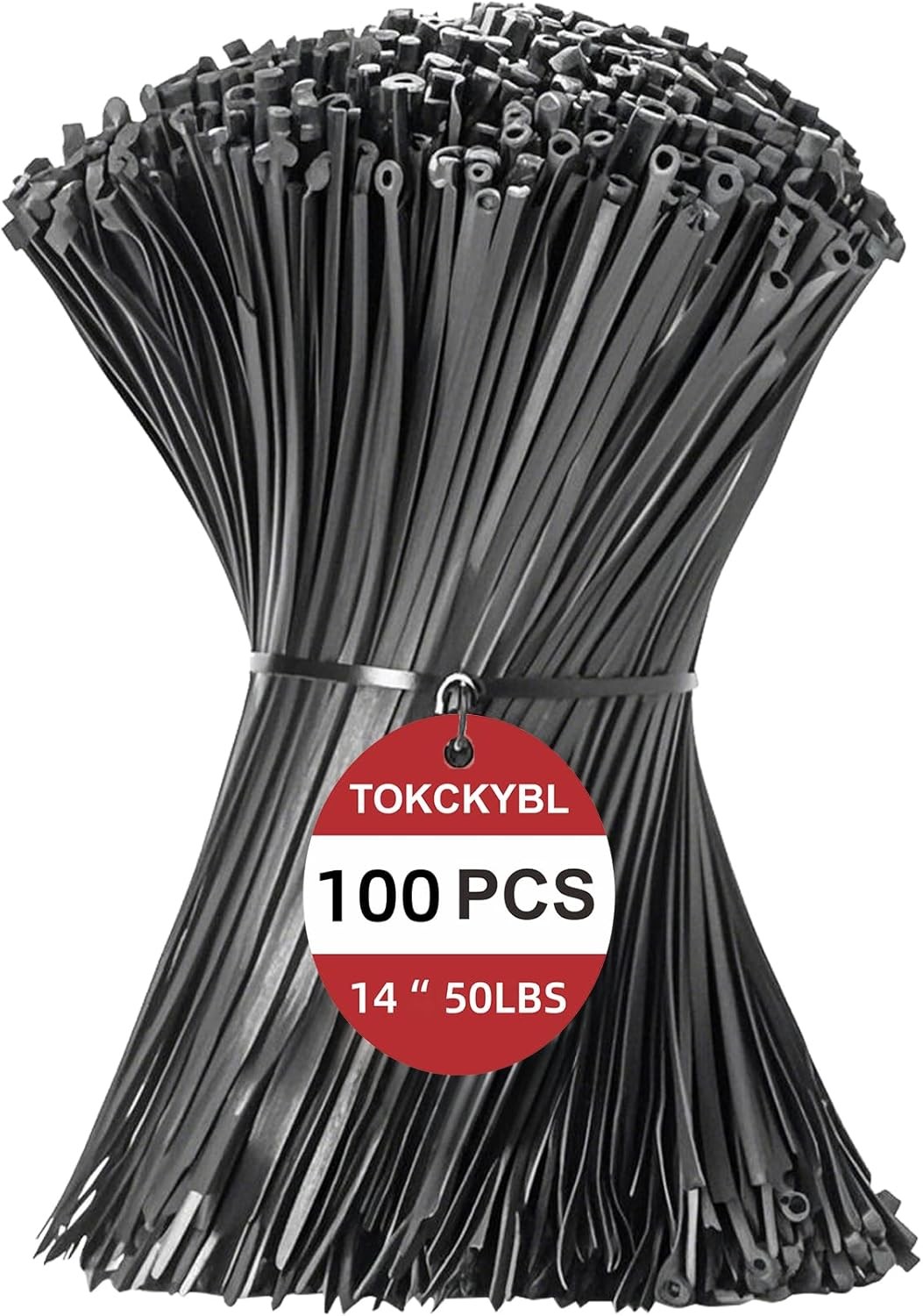 14 Inch Zip Ties (100 Pack) – Heavy Duty 50lbs Tensile 100 PCS, Black