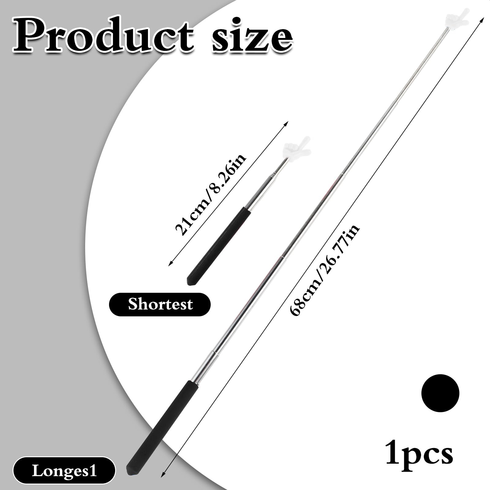 DIVINA VITAE Telescopic Teacher Pointer Extendable Stick for Black