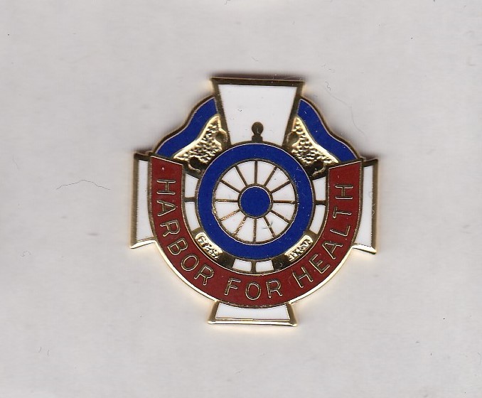 US ARMY MEDDAC BREMERHAVEN GERMANY crest DUI badge c/b G-23