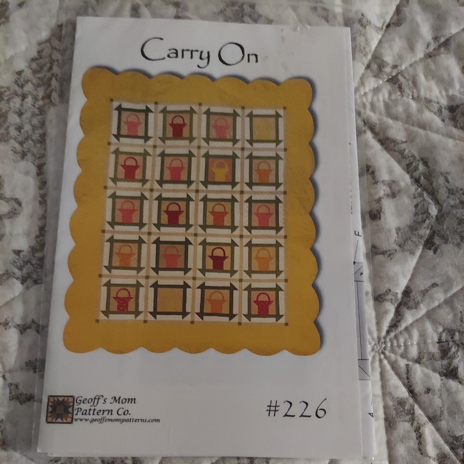 Carry On by Geoff's Mom Pattern Co. #226 Quilt Size : 71" x 84" NEW UNCUT