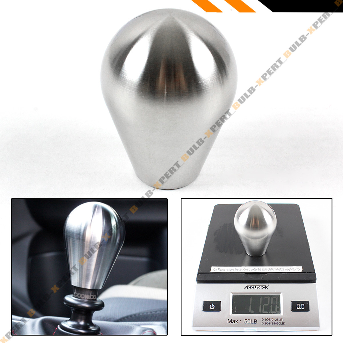 JDM 3'' Oval Stainless Steel Heavy Weighted Shift Gear Knob Selector For Subaru