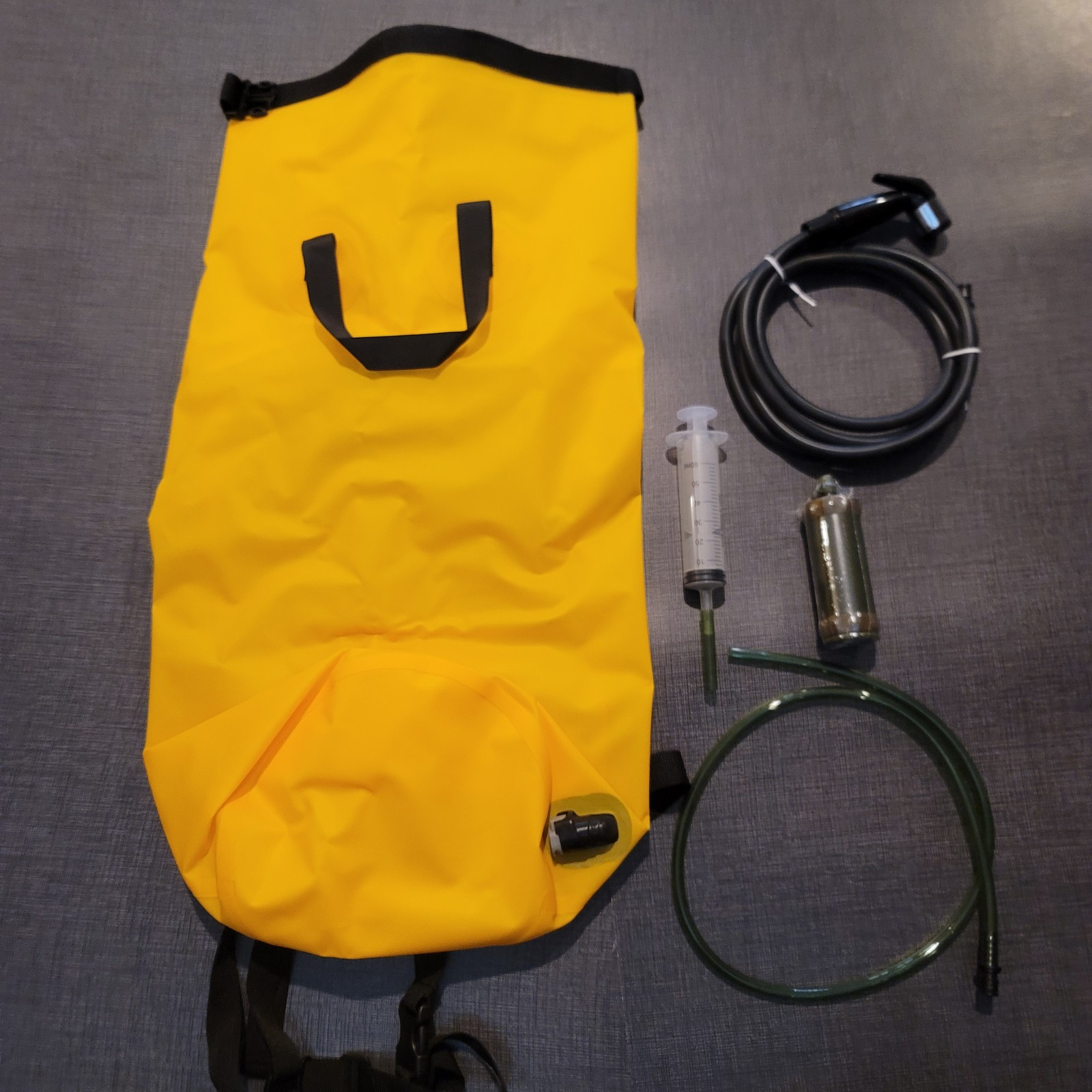 Waterproof Dry Backpack With Water Filter And Shower Attachments