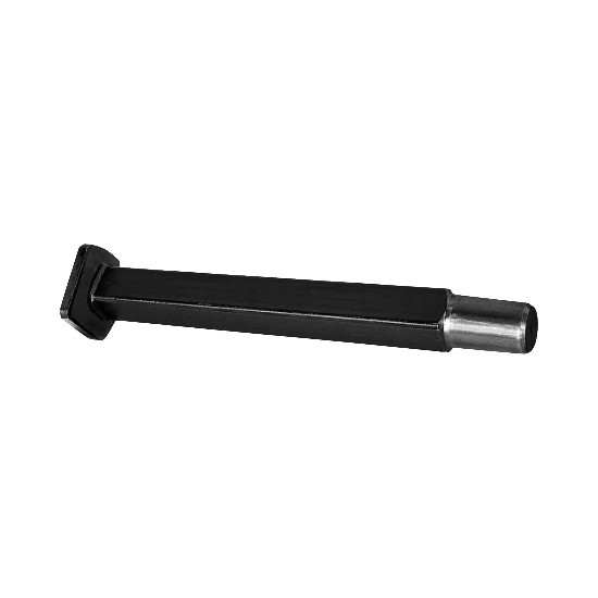 Black Steel Disc Axle with 1" Square x 41" Long 2" Thread Length