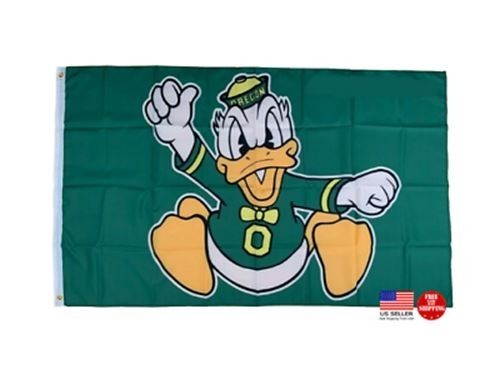 Oregon Ducks College Fans 3x5 ft Flag Man Cave Wall Decor Banner Green
