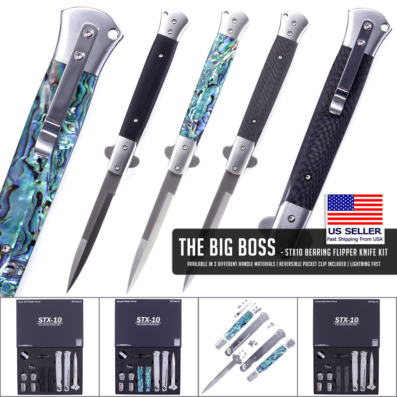 STX10 - DIY Folding Knife Making Kit - USA Design
