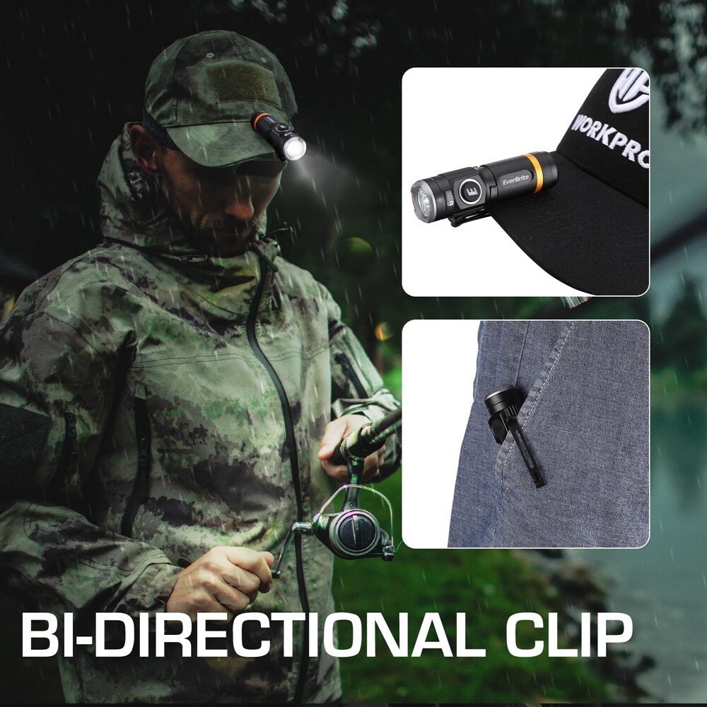 EverBrite 500LM Rechargeable Flashlight 5 Light Modes Magnetic Pocket Flashlight