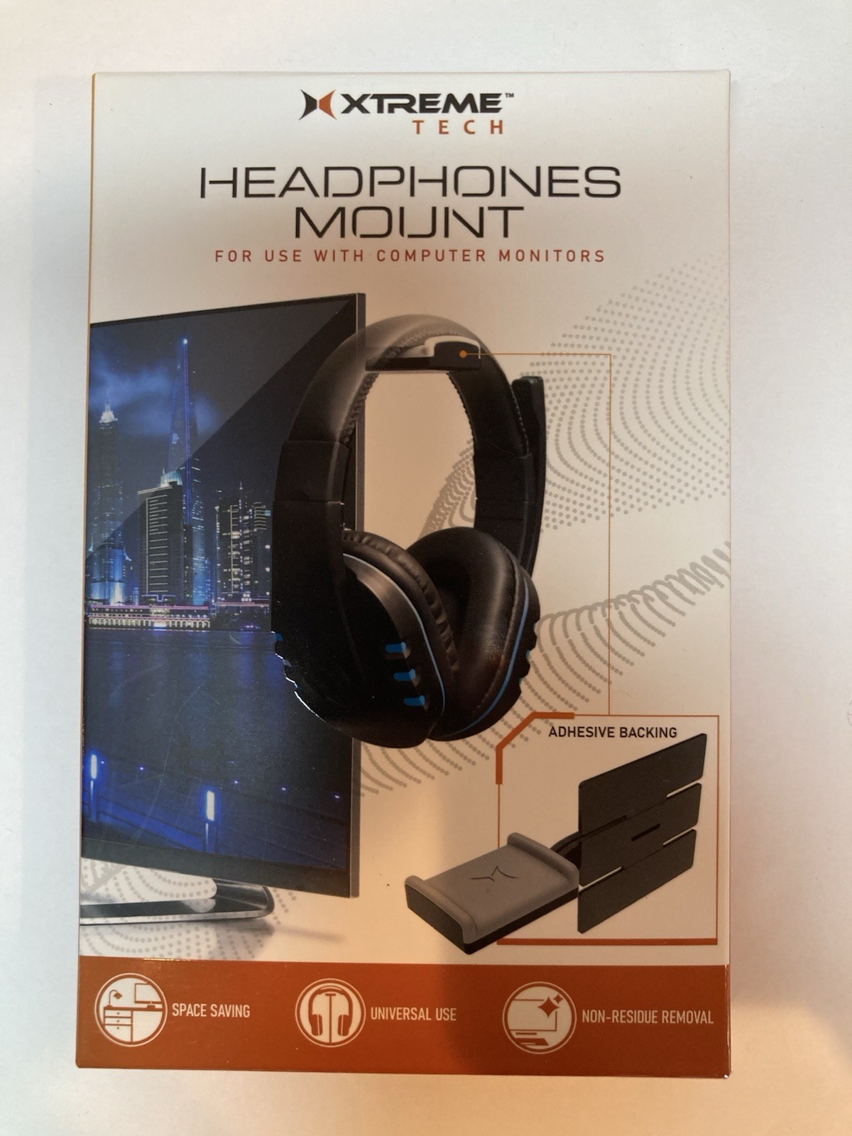 (2)Xtreme Tech Headphone Mount Hanger for Computer Monitors & Desk Organization