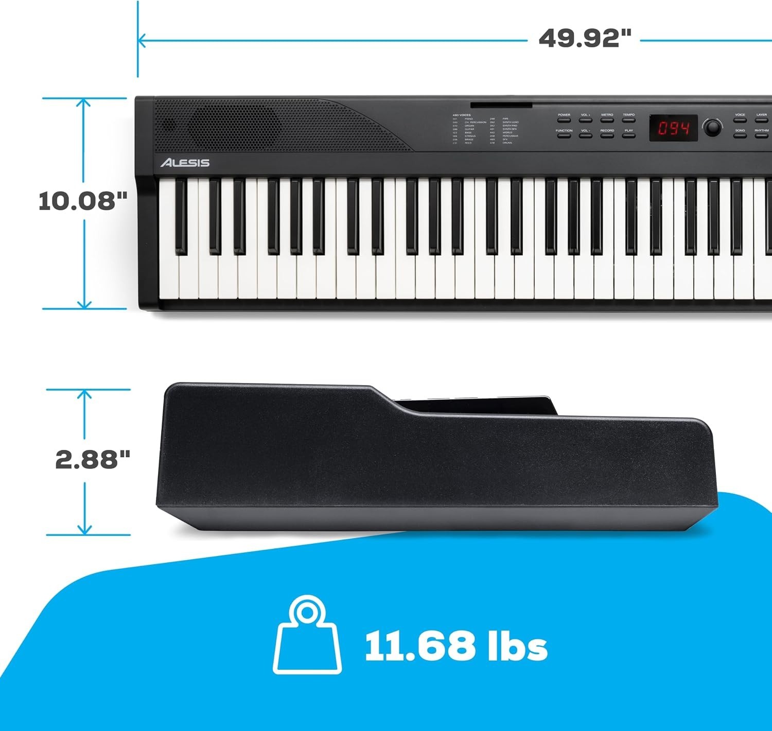 Complete Bundle: 88-Key Keyboard with Accessories