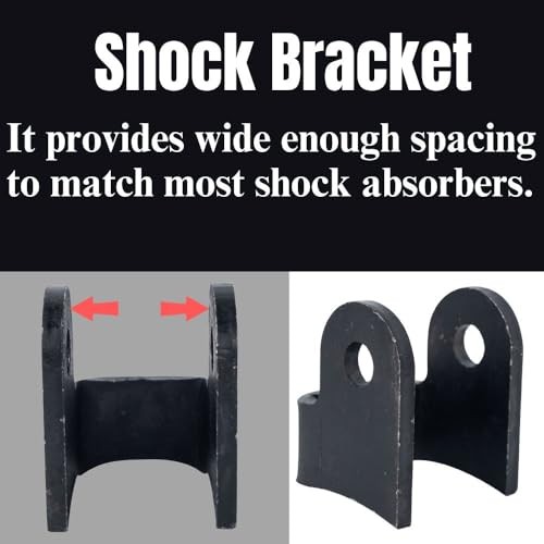 2 Pcs Shock Bracket, Heavy-Duty Shock Absorber, Black Vertical shock mounts