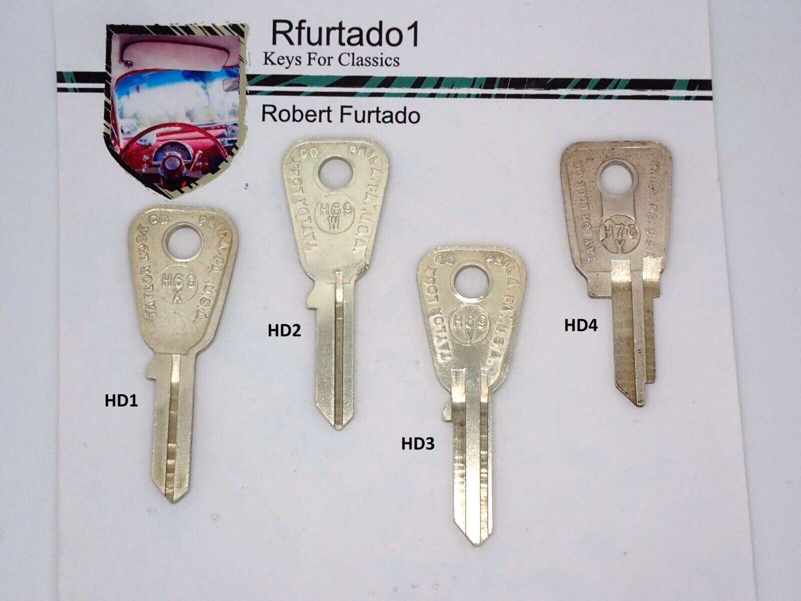 Key Blank for Vintage Honda Motorcycle 1960's to 1980's (HD1 to HD4)