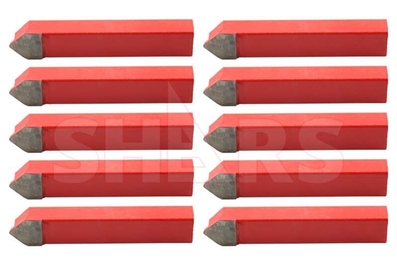 Shars 10 Pcs 1/4" D Style C2 Grade Carbide Tipped Tool Bits New !{