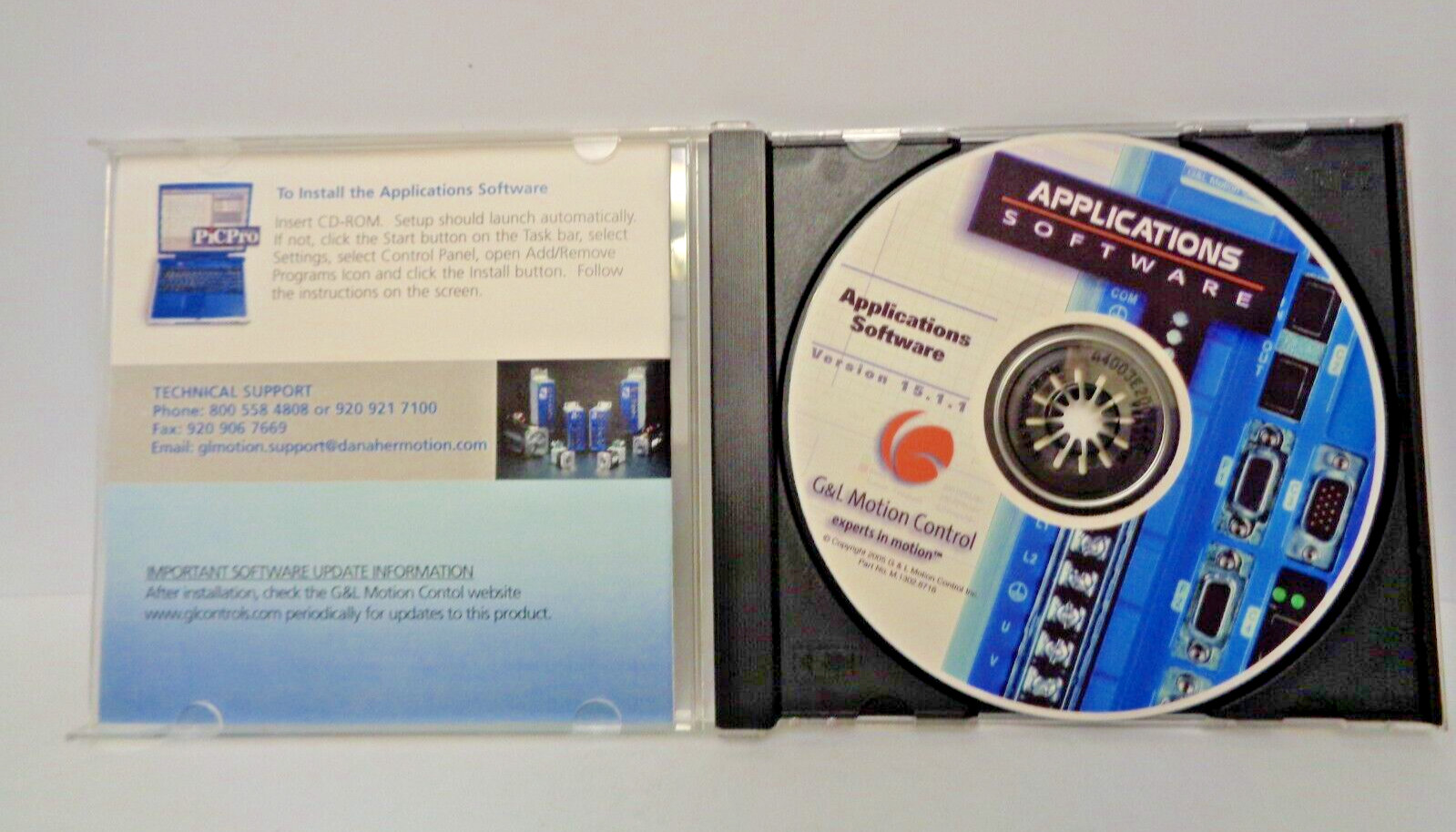 G&L MOTION CONTROLS M.1302.8716 VERSION 15.1.1 PROGRAMMING SOFTWARE