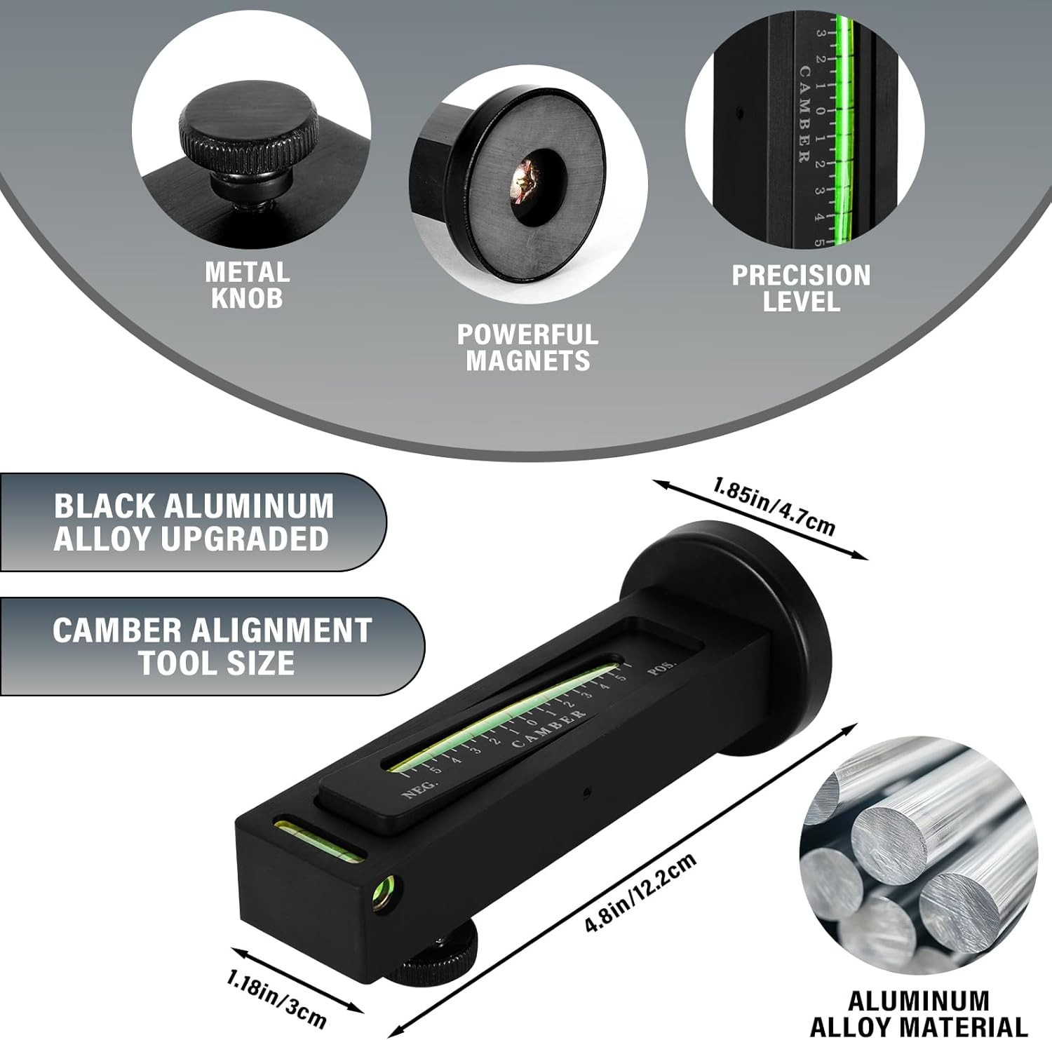 Compact Magnetic Camber Alignment Tool - Essential for Automotive Precision