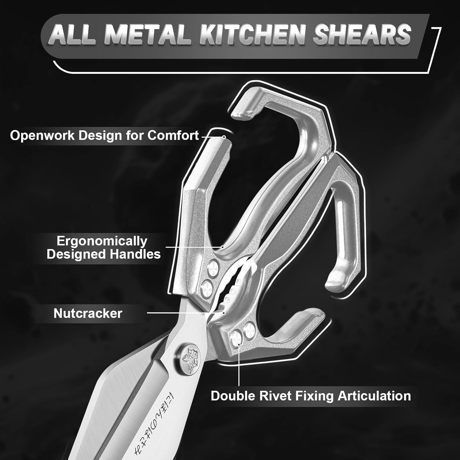 Kitchen Scissors Set - Multifunctional Heavy-Duty Kitchen Shears for Food, Me...