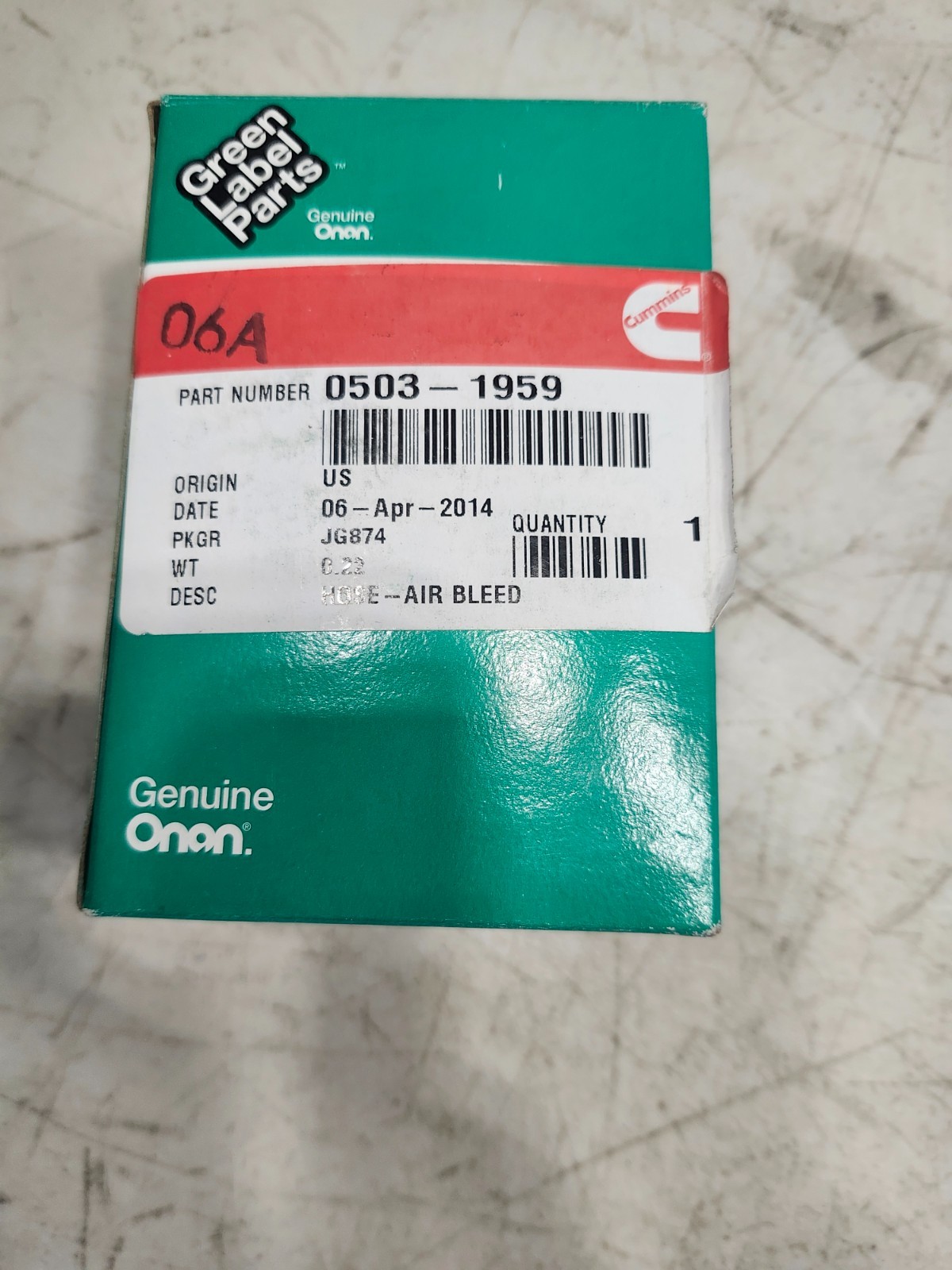 NEW Cummins/Onan Hoseair Bleed 503-1959 / CS100203