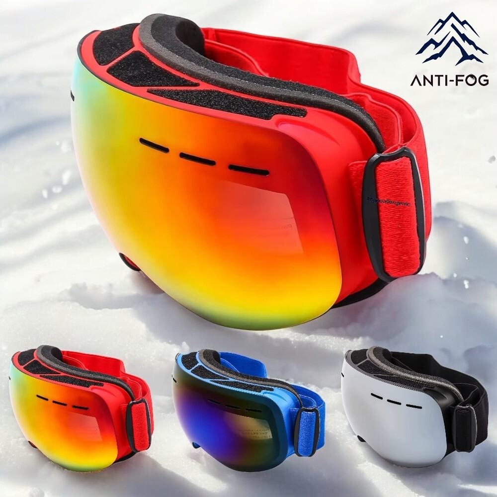 NEW Skiing Snowboard Sports GOGGLES Double Layer Anti-Fog Spherical Ski Glasses