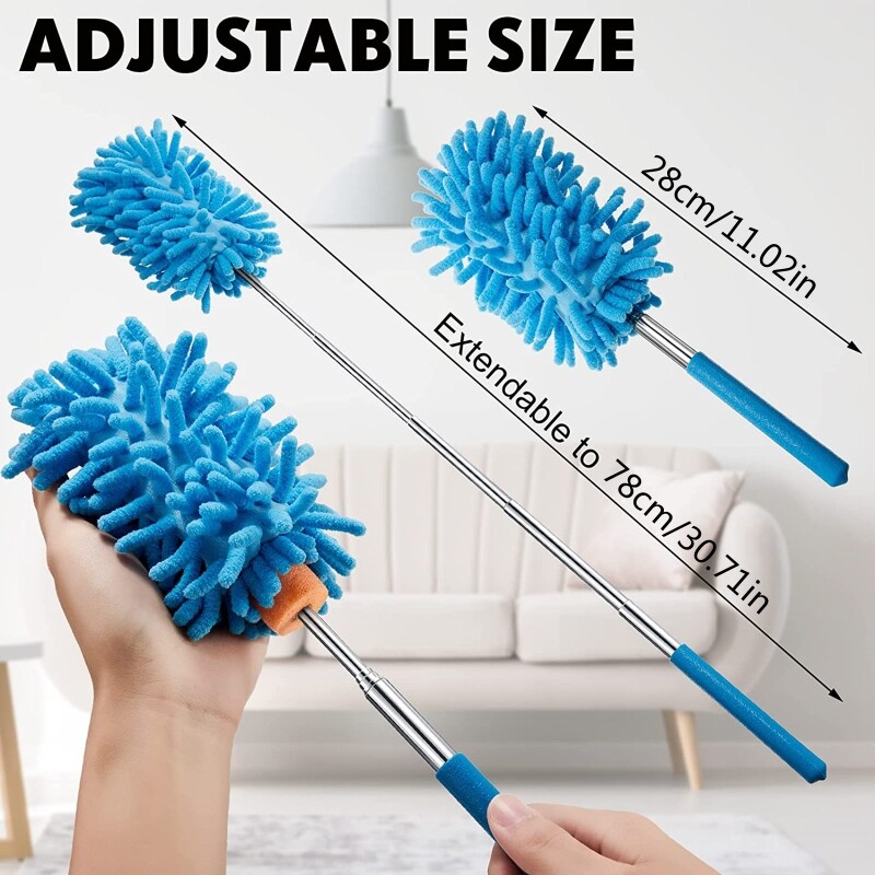 Extendable Chenille Duster Long Telescopic Duster Magic Static Duster Brush