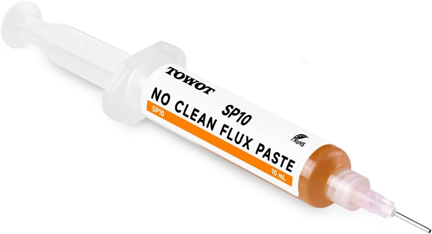 No-Clean Solder Paste,Soldering Flux for Electronics, 10 ml, Pneumatic Dispenser