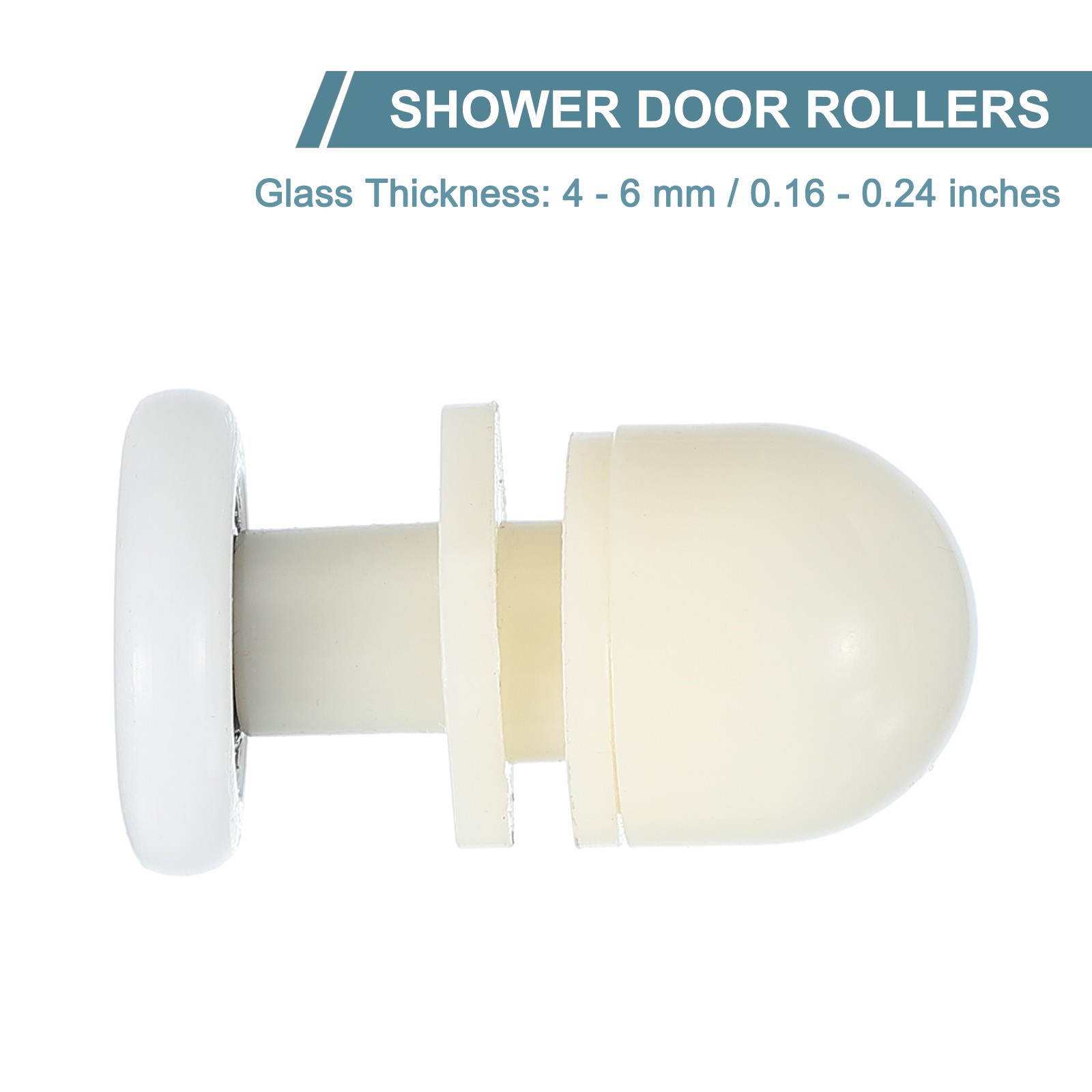 4 Pcs 23mm Shower Door Rollers Wheels Replacement White