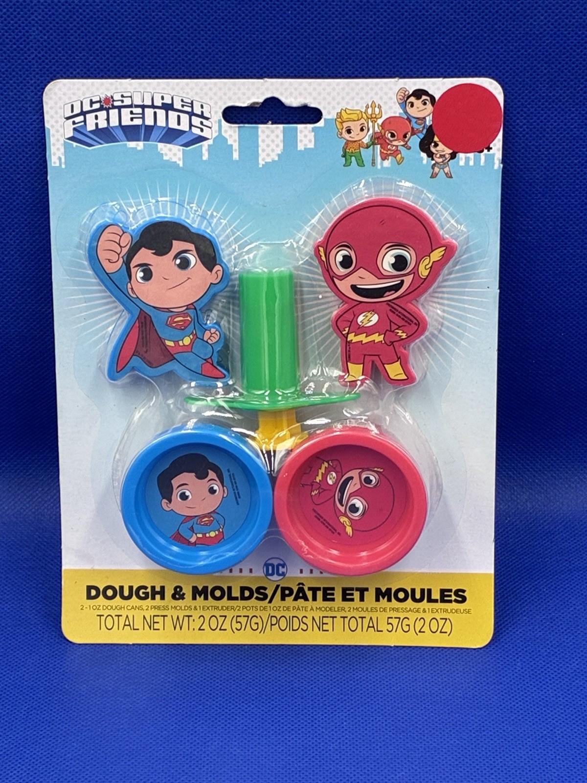Atomic DC Super Friends Dough & Molds Set, 2 Cans Dough 57g, 3 Tools, Ages 3-7
