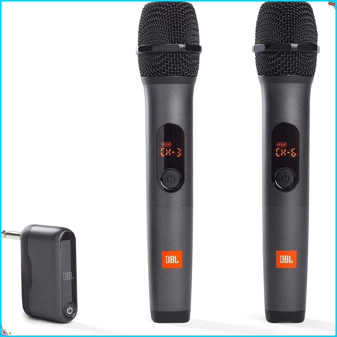 JBL Wireless Microphone Set 2-Mic Partybox 310 Encore On-The-Go UHF Rechargeable