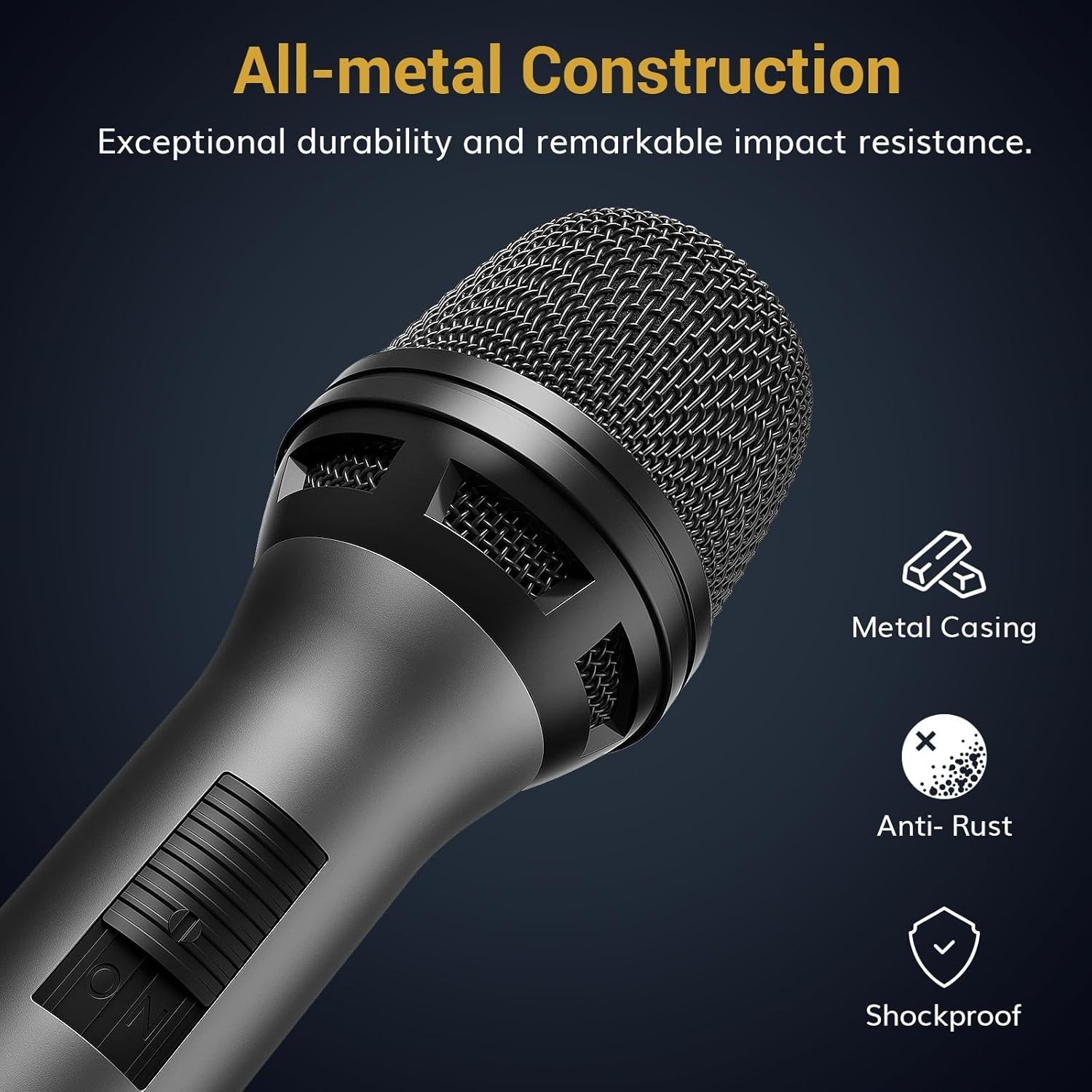 Studio-Quality Handheld Microphone with Low Noise & Sensitivity for Performers