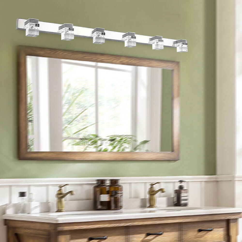 LED Crystal Mirror Light Modern Bathroom Front Wall Lamp Fixture Vanity Lights