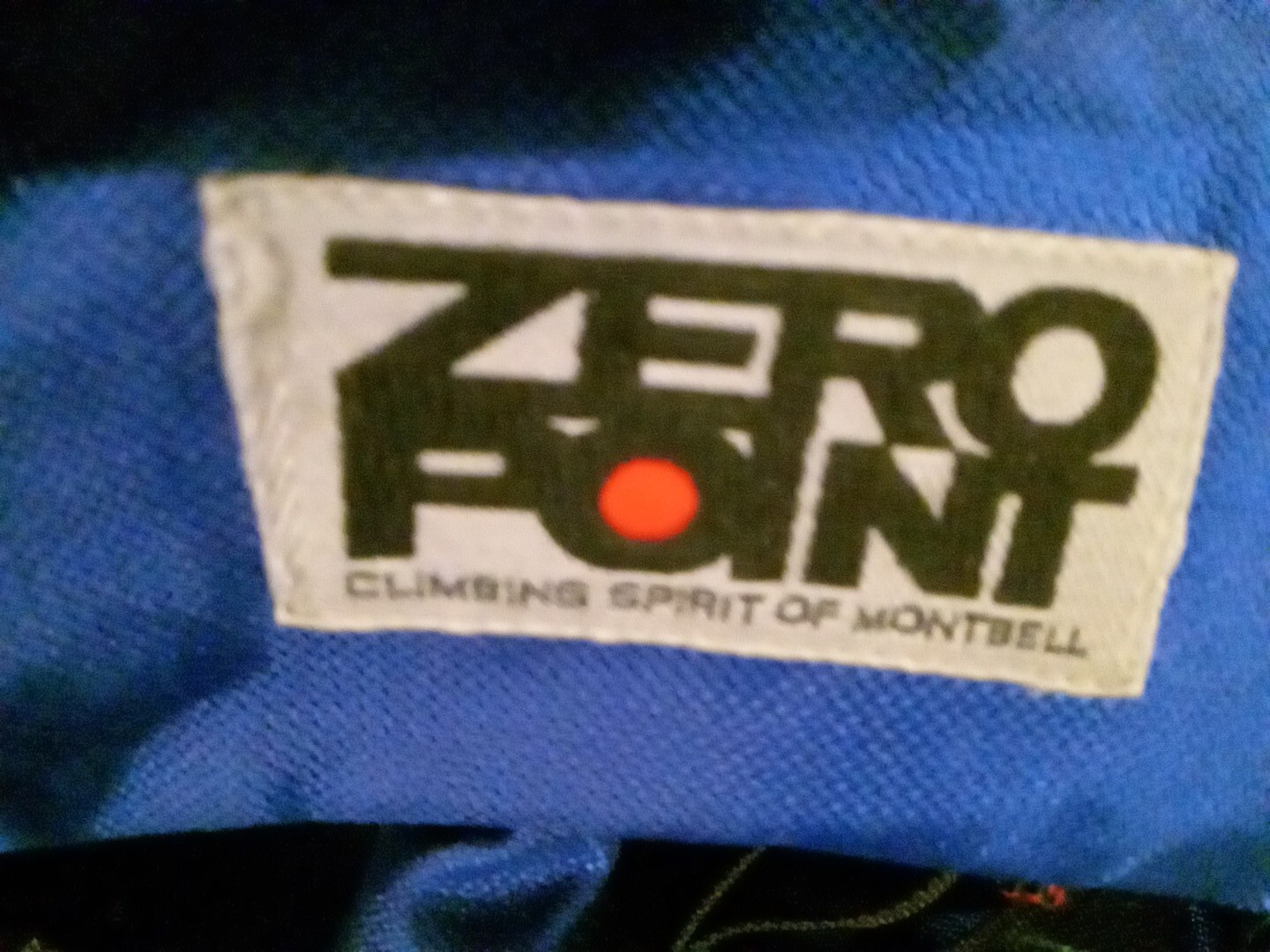 Zero Point Nylon Climbing Backpack Blue And Black