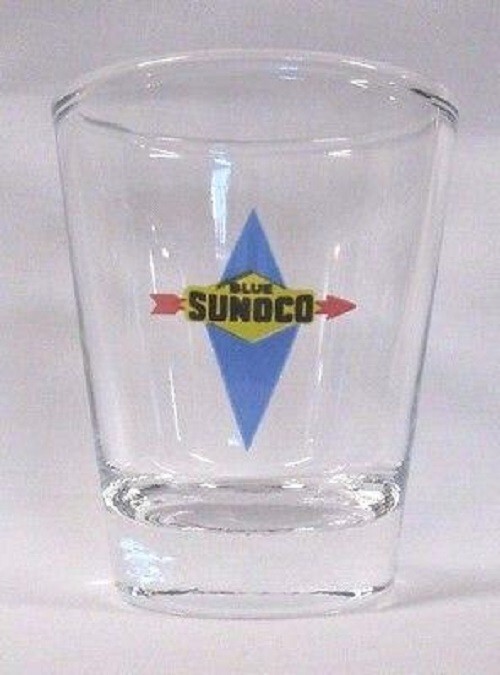 Blue Sunoco Gasoline 1½ Shot Glass
