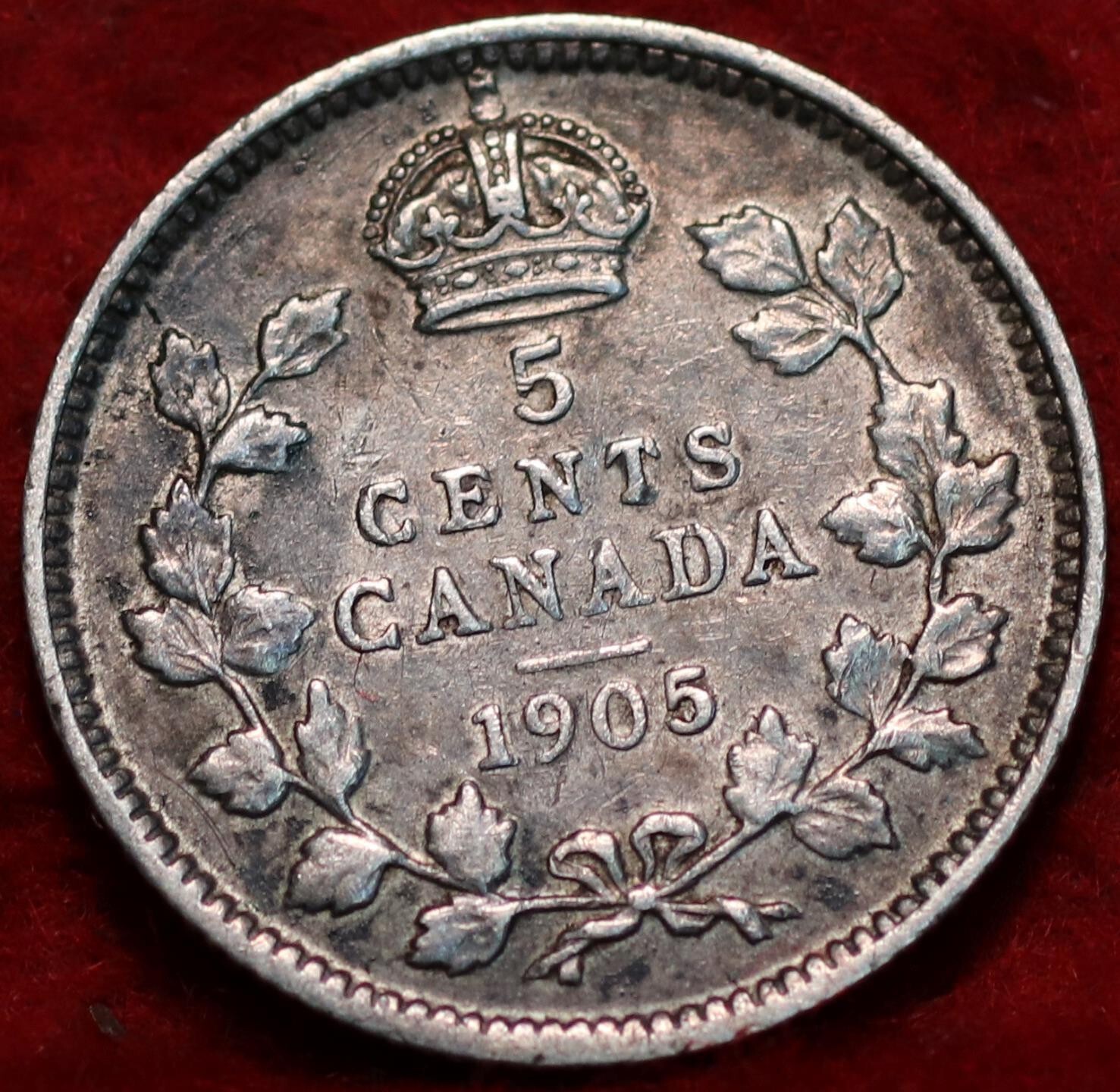 🇨🇦 1905 King Edward VII 5 Cents Silver Coin Canada