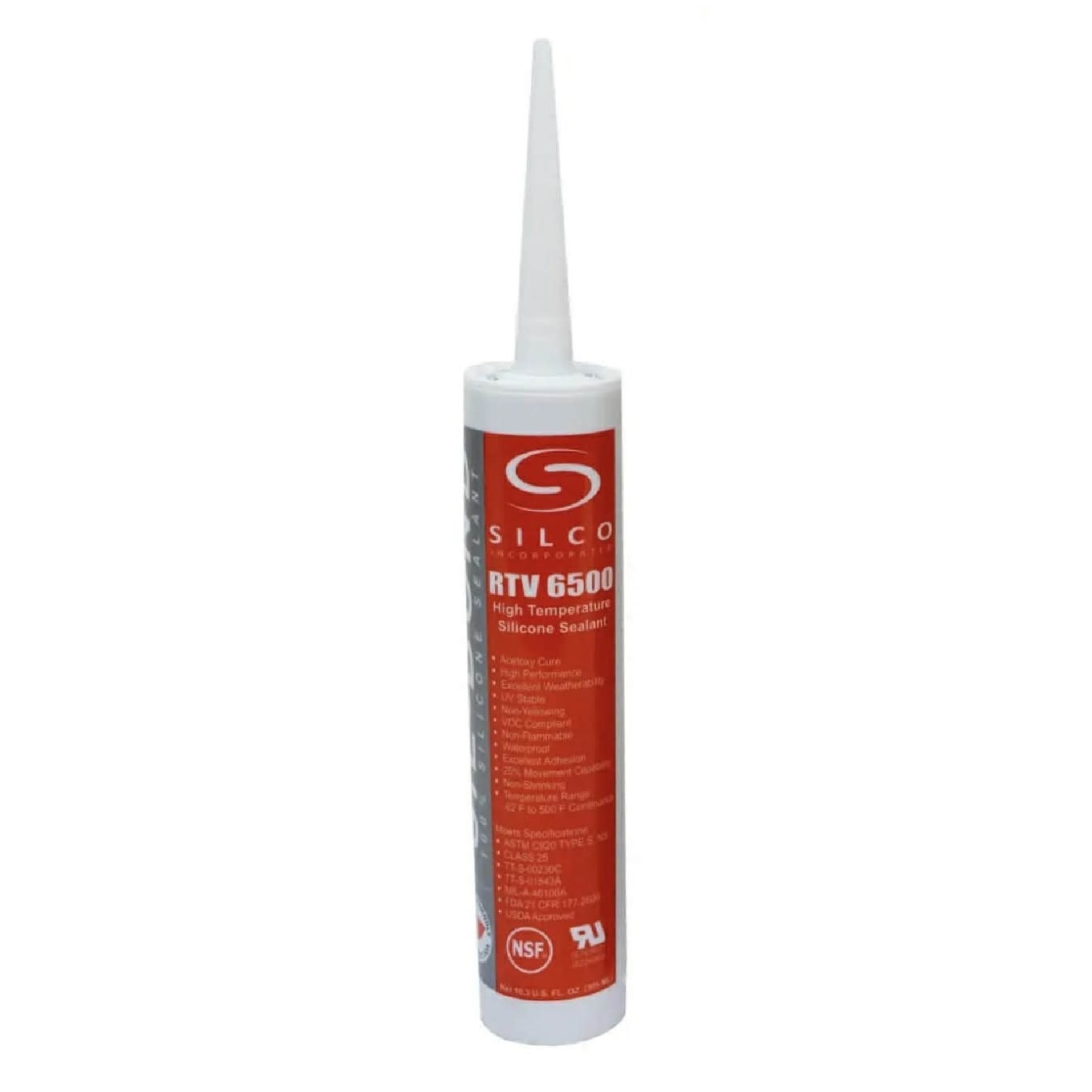 High Temp Red Silicone RTV 100% Sealant Hi Temp Gasket 10-oz USDA Food Grade BBQ