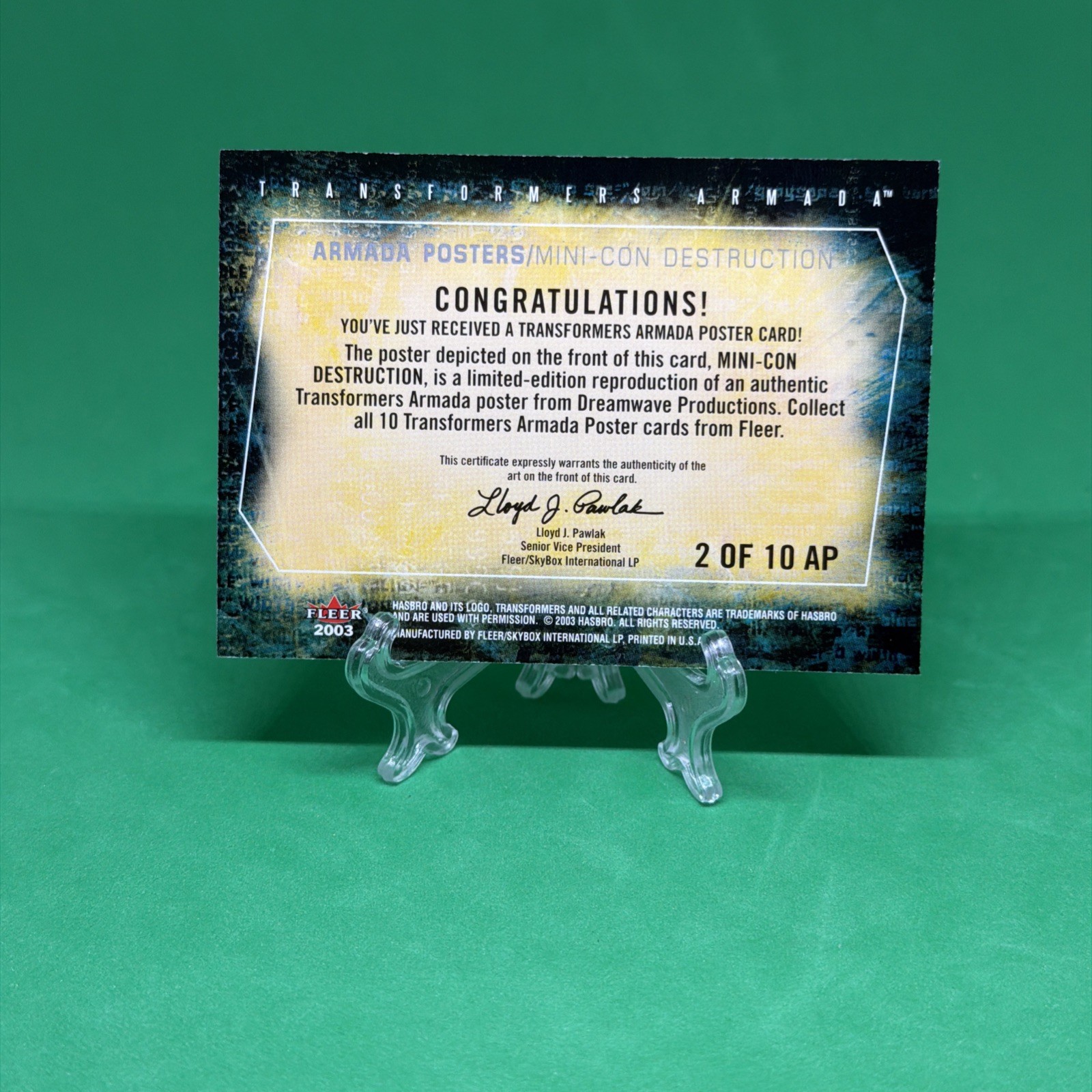 Fleer 2003 TRANSFORMERS Armada Poster Card Mini-Con Destruction #2 of 10