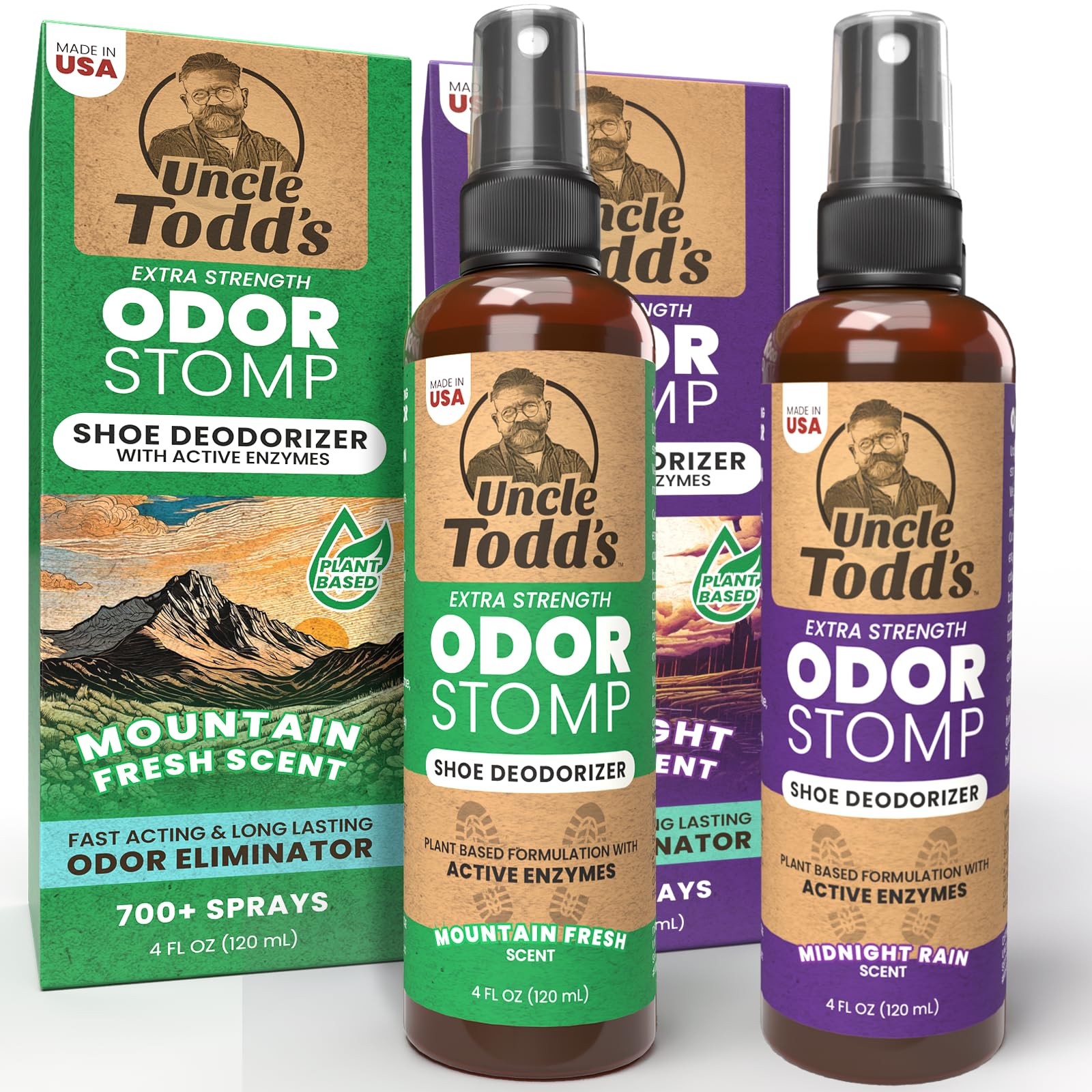 Odor Stomp Shoe Deodorizer 2Pack  Proven & Powerful Enzyme Shoe Spray for Odo...
