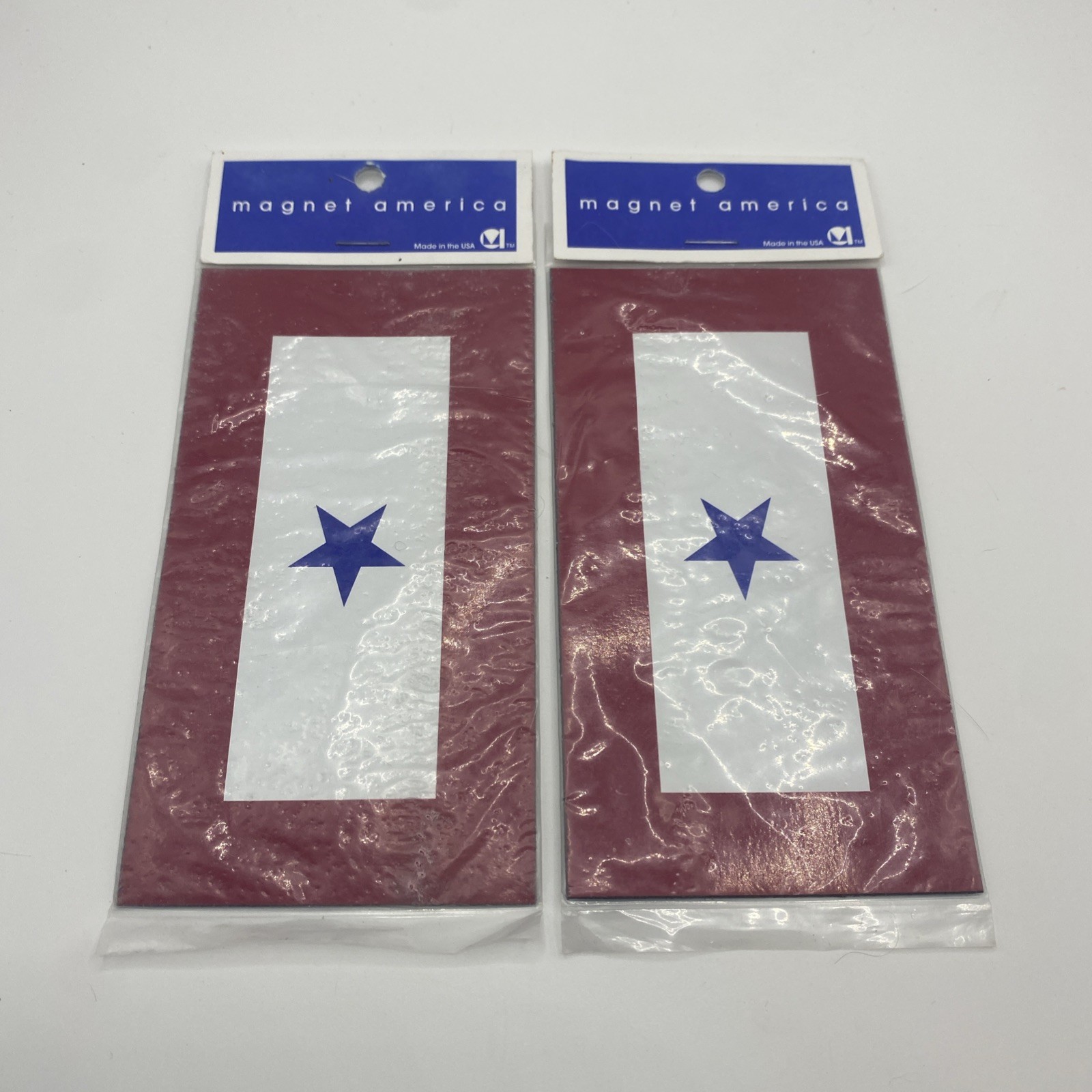 Blue Star Service Flag Magnets Lot of 2 Vehicle Refrigerator USA Made New