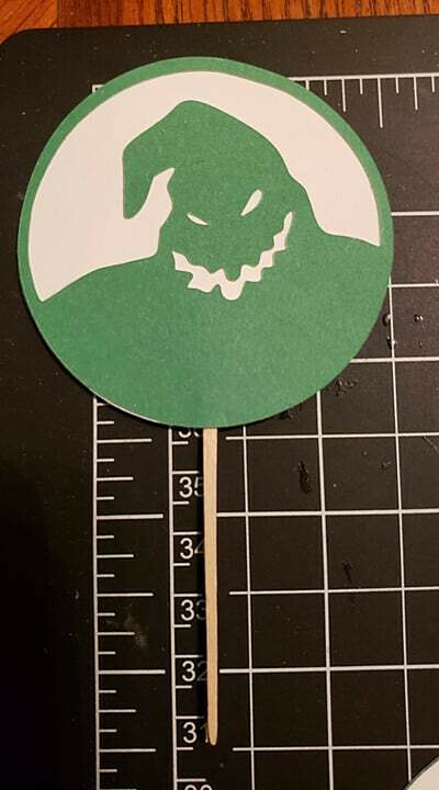 Lot of 12 Mr. Oogie Boogie from Nightmare before Christmas Cupcake Toppers!