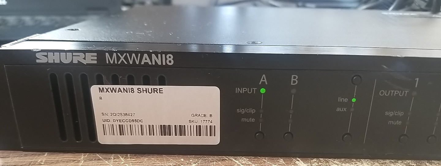 Shure MXWANI8 8-Channels Microflex Wireless Audio Network Interface. *READ⬇️*