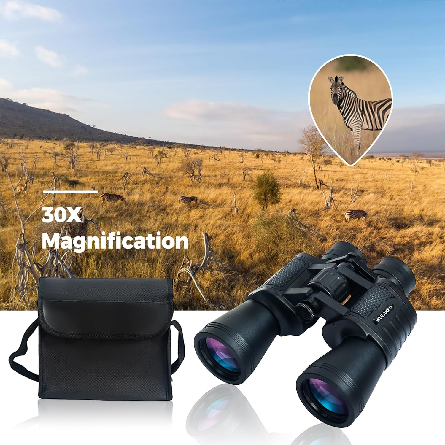 30X50 High Powered Binoculars for Adults, Waterproof Compact Binoculars with Low