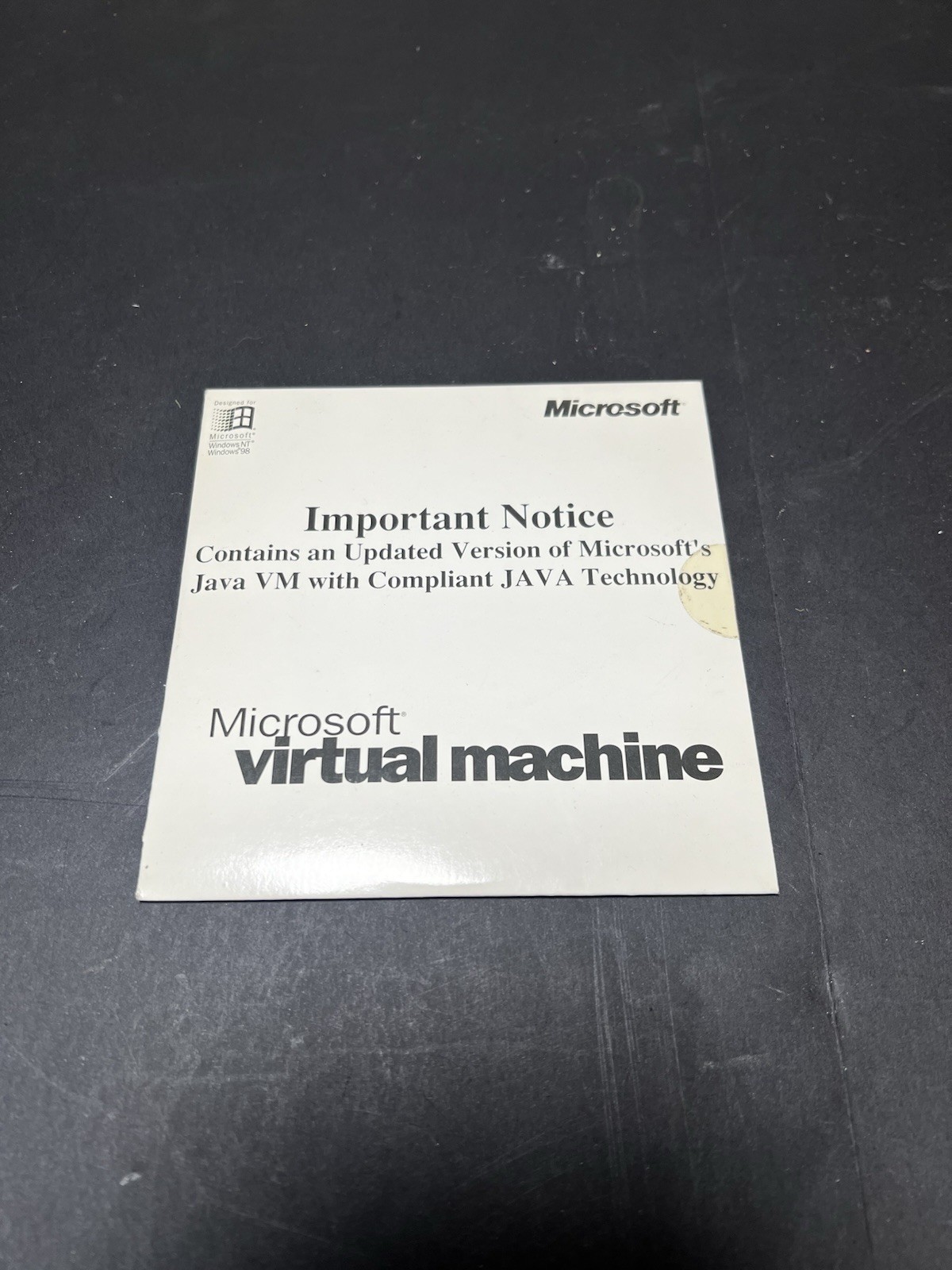 Microsoft Virtual Machine (Java VM) – Factory Sealed OEM – Windows 98 / NT