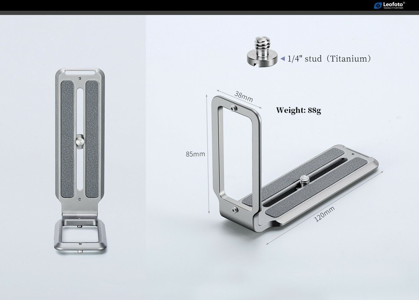 Leofoto UL-01T Universal Titanium L plate For Camera / ARCA