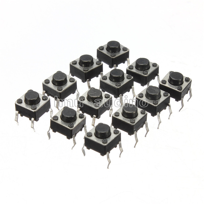 20pcs tactile switch touch push button key tact cooker 6 x 6 x 4.3mm 4-pin dip