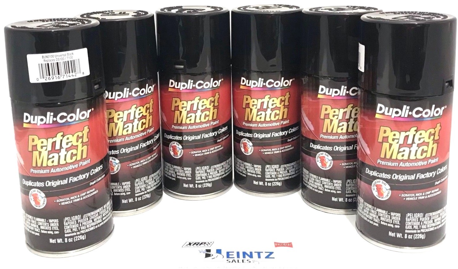 Duplicolor BUN0100 (6pack) Perfect Match 8oz Automotive Universal Black Paint