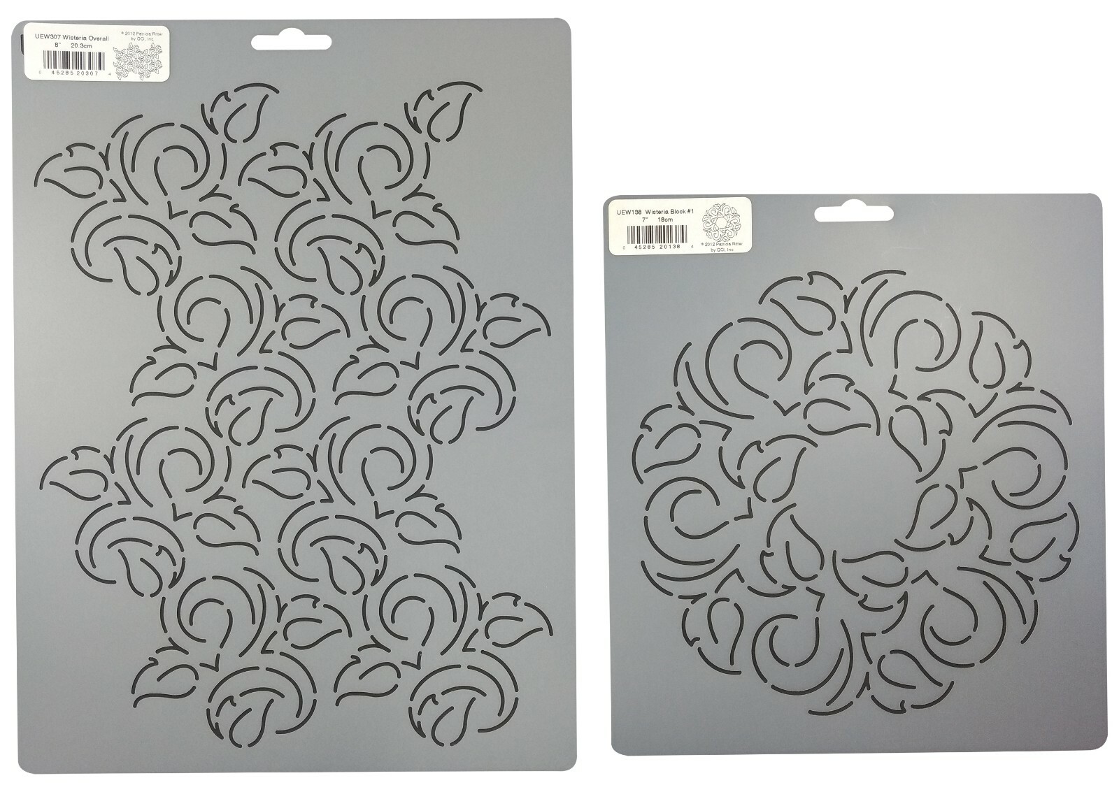 2 Floral Leaves Quilting Stencils Wisteria Vine Flower Quilt Patterns Stencil