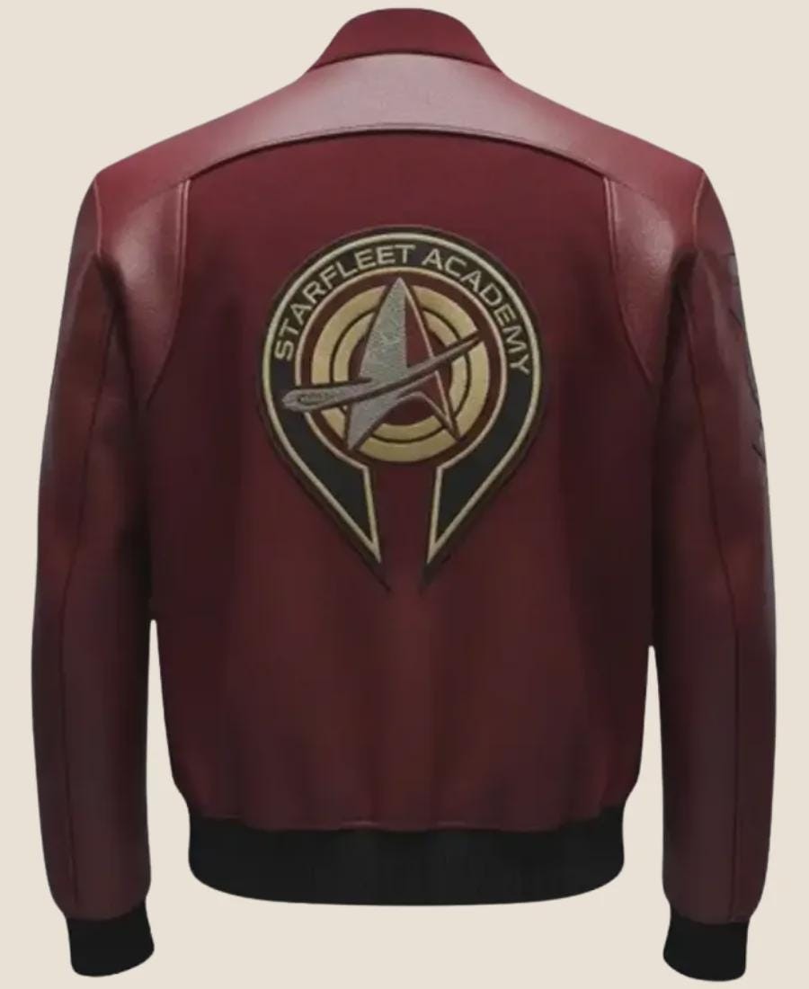 Starfleet Academy Varsity Jacket | Star Trek Mens Red Varsity Jacket