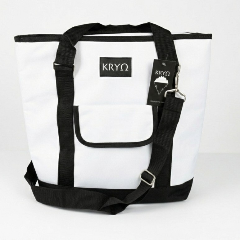KRYO 16x13x5" White Cooler Bag Picnic Wine Lunch Day Trip Insulated Thermal Tote